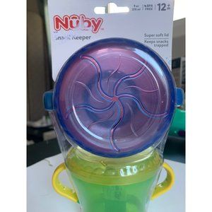 NEW Nuby Pack Snack Keeper w/ Handles, No Spills, Toddler Training, BPA Free